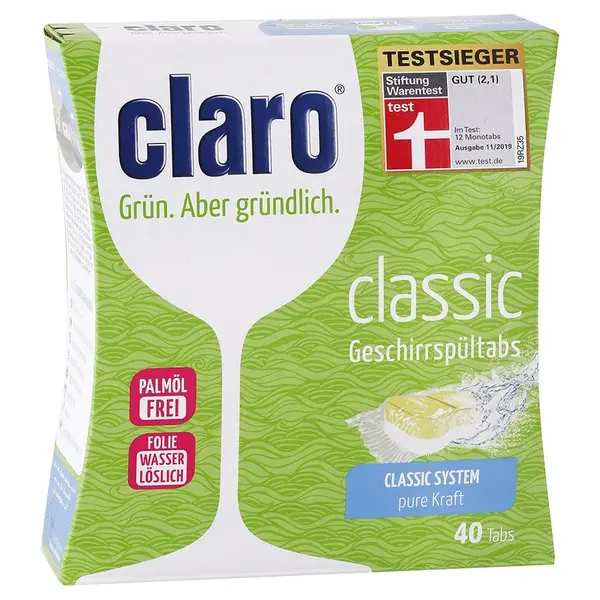 Claro Classic tablety do umývačky riadu 40 ks