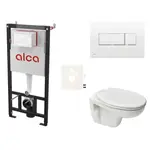 Cenovo zvýhodnený závesný WC set Alca do ľahkých stien / predstenová montáž + WC Ceramia S-Line Pro SIKOASP4