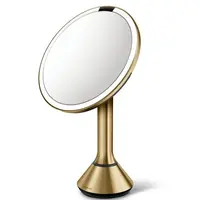 Kozmetické zrkadlo Simplehuman Sensor Touch DUAL LED osvetlenie mosadz nerez SHST3061