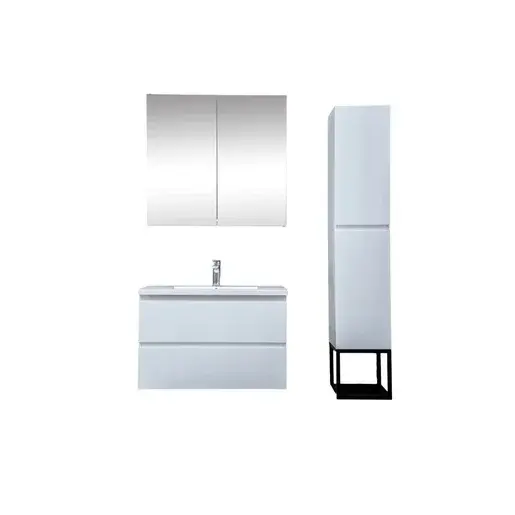 Kúpeľňová skrinka s umývadlom SAT B-Way biela lesk KSETBWAY7