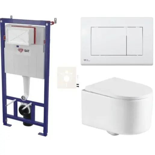 Závesný WC set do ľahkých stien / predstenová SAT SIKOSSTOR7220K