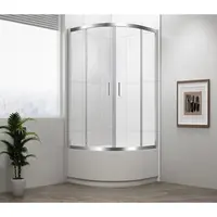 Polysan Selma štvrťkruhová sprchová zástena 90x90x165 cm, číre sklo MD2516