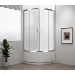 Polysan Selma štvrťkruhová sprchová zástena 90x90x165 cm, číre sklo MD2516