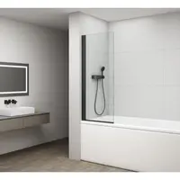 Polysan Rota vaňová zástena 150x75 cm čierna FB750