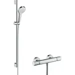 Hansgrohe Croma Select S sprchový systém na stěnu s termostatickou batériou biela/chróm 27014400