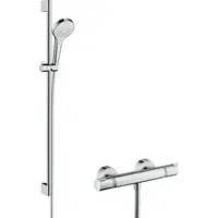Hansgrohe Croma Select S sprchový systém na stěnu s termostatickou batériou biela/chróm 27014400