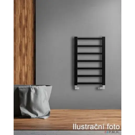 P.M.H. Galeon radiátor kombinovaný 128x50 cm čierna G35001280BL