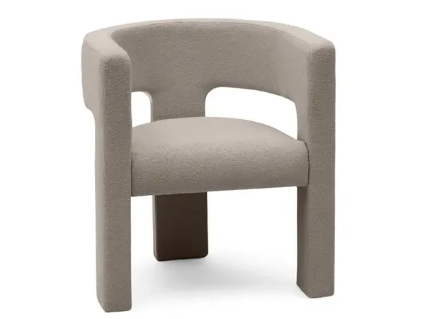 Béžovošedé designové křeslo ALPAH LOOP