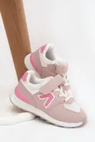 Boto Detské športové tenisky na suchý zips Ružové Galisse