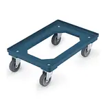 Modrý vozík pro stěhování přepravek