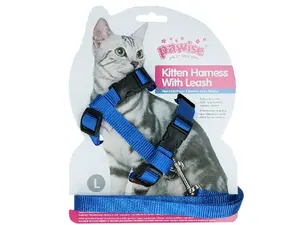 Modrý postroj pre mačiatka KITTEN HARNES