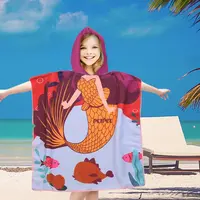 Detské pončo MORSKÁ PANNA MARÍNA modrosivé 60 x 90 cm Rozmer: 60 x 90 cm