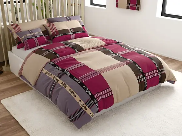 Bavlněné povlečení DANIELA vínové Rozměr povlečení: 70 x 90 cm | 140 x 200 cm