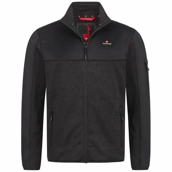 HOHENHORN NAURUN Pánská softshellová bunda, tmavě šedá, velikost 4XL