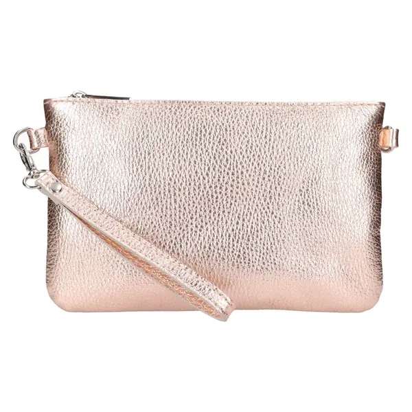 Dámské kožené plesové psaníčko Italia Tea - růžovo-zlatá