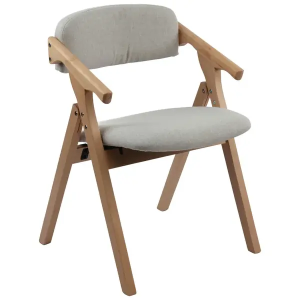 MID.YOU ŽIDLE S PODRUČKAMI, tkaná látka, krémová