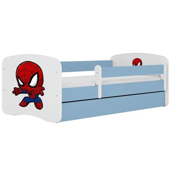 Dětská postel Babydreams+SZ+M modrá 80x180 Spider-man