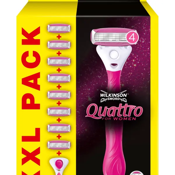 Wilkinson Quattro for Women XXL pack holicí strojek + 8 hlavic