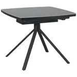 Novel JÍDELNÍ STŮL, šedá, černá, 90-130/90/76 cm