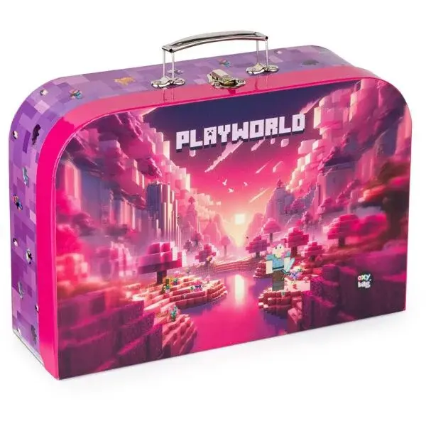 Oxybag 34 CM PLAYWORLD GIRL Detský kufrík, ružová, veľkosť