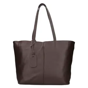 Dámská kožená kabelka Italia Zitta - tmavo hnedá