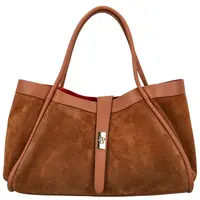 Dámska kožená kabelka na rameno koňaková - Delami Vera Pelle Haylee