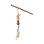 MAGIC CAT Hračka Natural Fun šidítko s přírodními pírky a provázky mix 25 cm