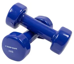 SharpShape Vinylové činky 2 x 2 kg modré