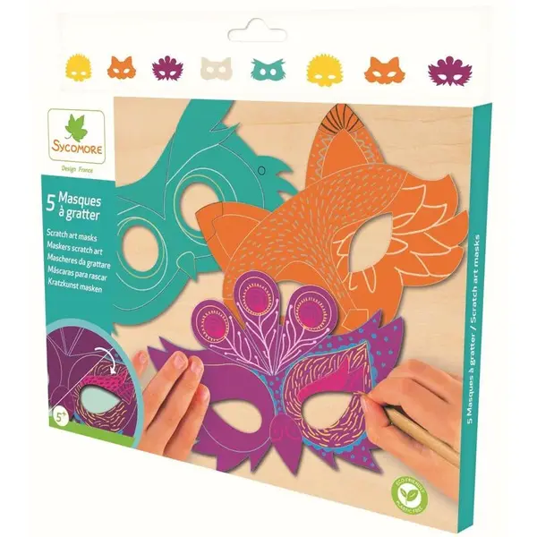 Scratch Art - vyškrabávanie - zvieracie masky