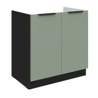 Spodní skříňka pod dřez Aria 80 ZL 1S BB - Premium Box Barva korpusu: Černá, Barva dvířek: SA - Aquamarine AFM