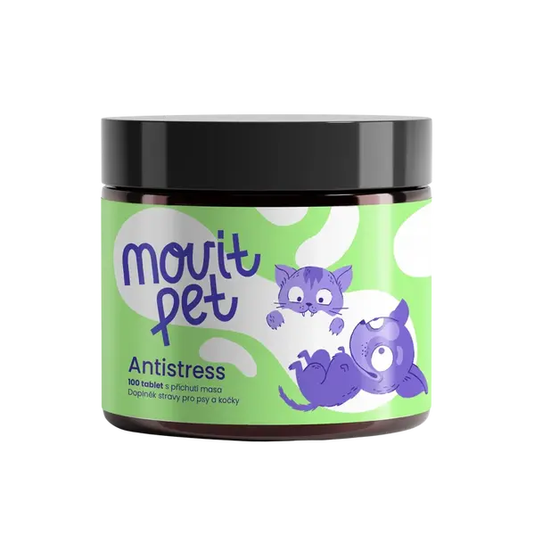 MOVIT ENERGY PET Antistress s príchuťou mäsa 100 tabliet