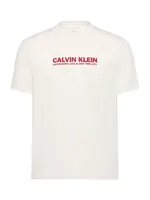 Calvin Klein Tričko '30s'  tmavočervená / biela