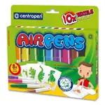 Foukací fixy Centropen 1539 na textil - 10 barev