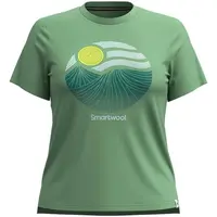 Smartwool W HORIZON VIEW GRAPHIC SHORT SLEEVE Dámske tričko, zelená, veľkosť