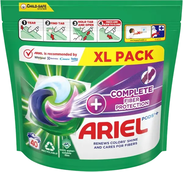 ARIEL All-In-1 Pods+ Fiber protection kapsle na prání 40 ks