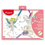 Omalovánky Maped s metalickými dekoracemi - A4, mix motivů