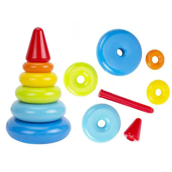 Pyramida 20cm s kroužky 6ks