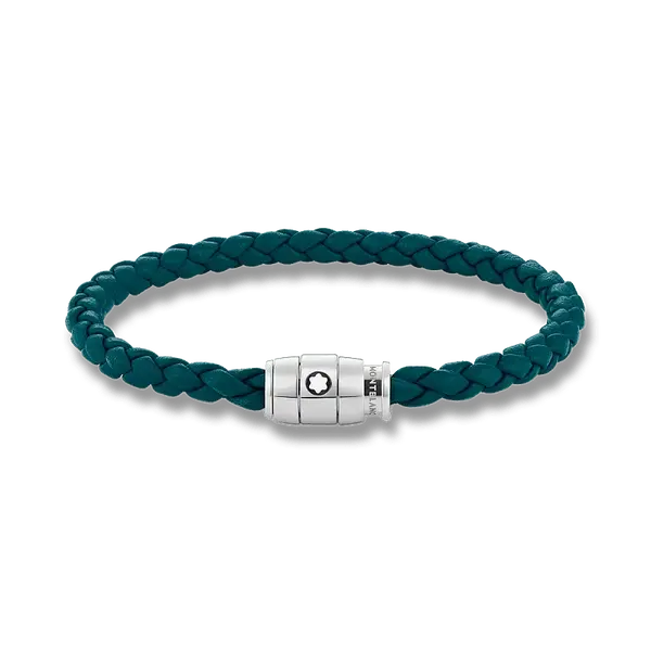 Montblanc Meisterstück Steel 3 Rings náramek, petrolejový