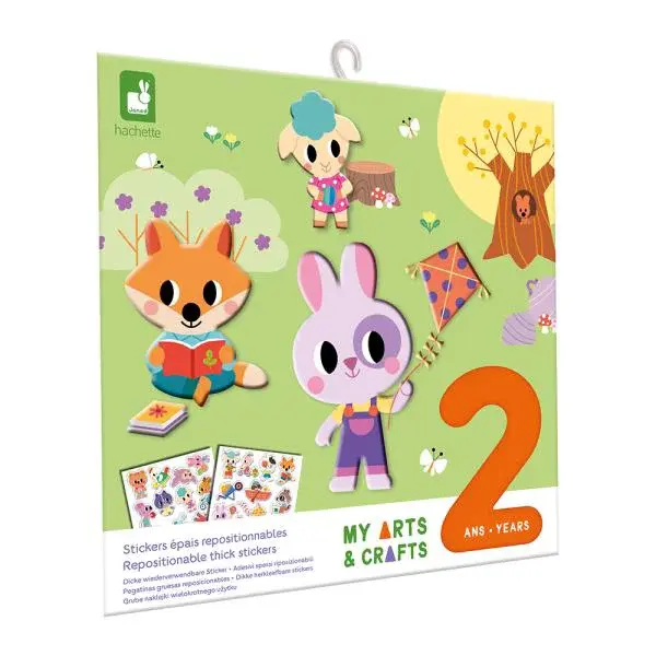 Janod My arts&crafts Mini Přelepovací samolepky Zvířátka od 2 let