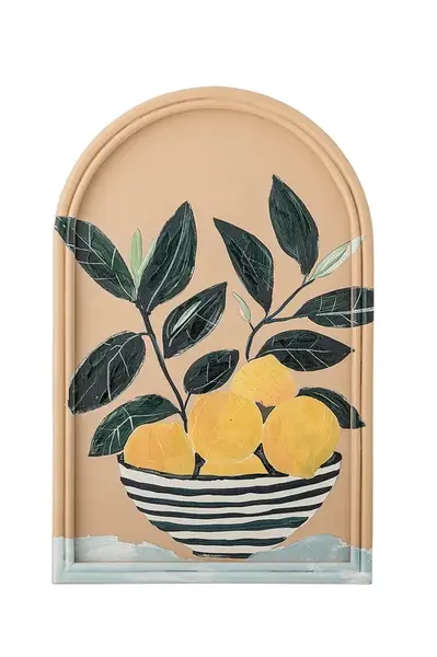 Nástenná dekorácia v ráme Bloomingville Limone 33 x 51 x 2 cm