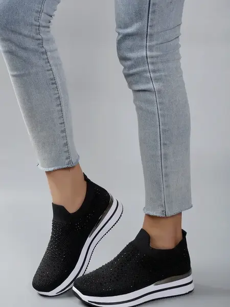 Resti Women's sports slip-on shoes with rhinestones Ceromie