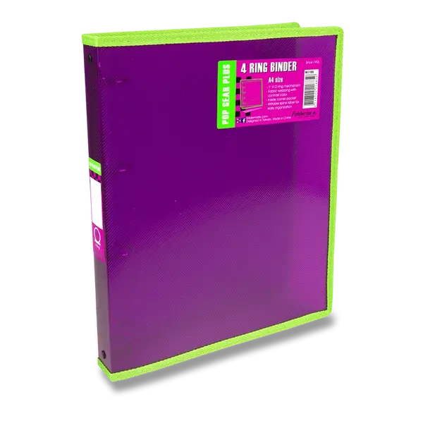 4kroužkový pořadač FolderMate Pop Gear Plus, A4 - červený