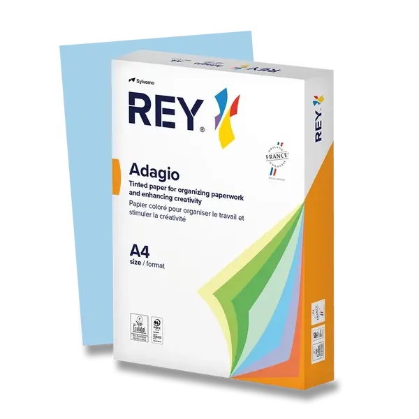 Barevný papír Rey Adagio, pastelový, 500 listů - modrý
