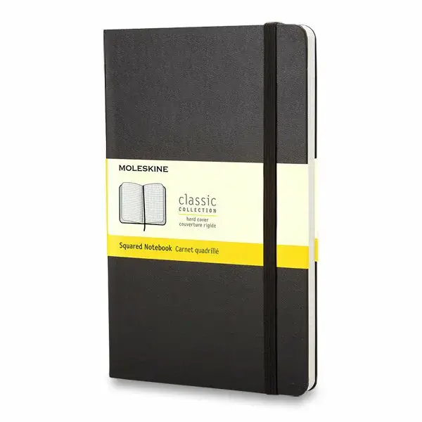 Zápisník Moleskine - tvrdé desky, S, čtverečkovaný - černý