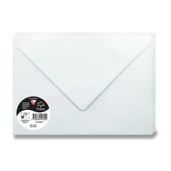 Barevná obálka Clairefontaine, A5, olizová, 20 ks - sv. modrá