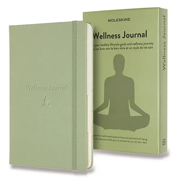 Zápisník Moleskine Passion Wellness Journal - tvrdé desky - L, zelený