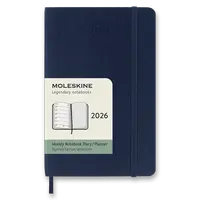 Diář Moleskine 2026 - měkké desky, S, týdenní, modrý