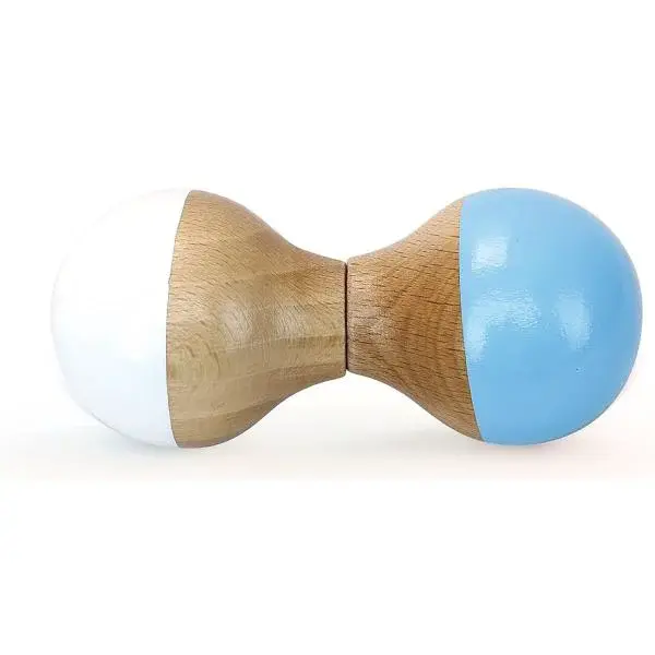 Vilac Dřevěné chrastítko bílo - modré