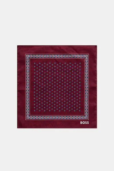 Kapesníček BOSS C-POCKET SQ.-251 vínová barva, 50551097