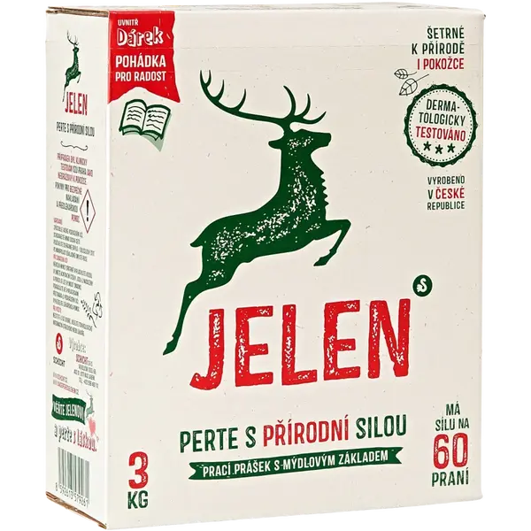 JELEN Prací prášek s mýdlovým základem, 60 dávek, 3 kg
